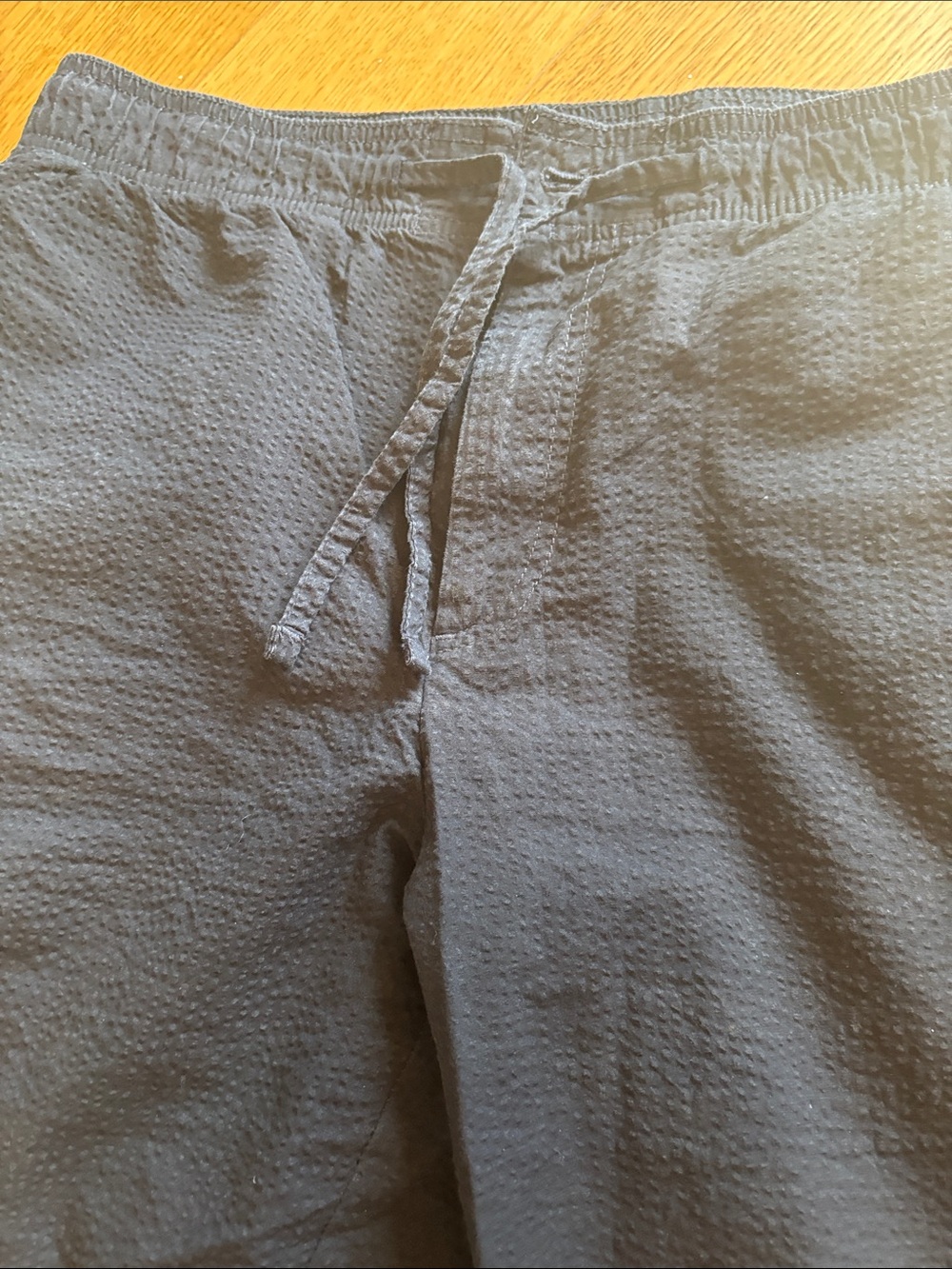 Men's Navy Seersucker Chinos - Comfortable Casual Fit - Picture 2 of 7